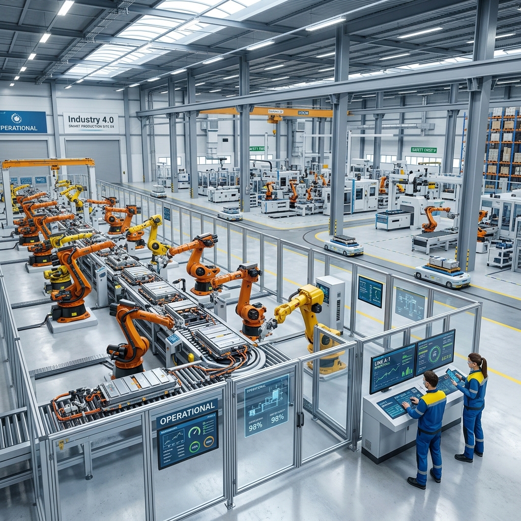 Produktionshalle "Industrie 4.0" in Stuttgart