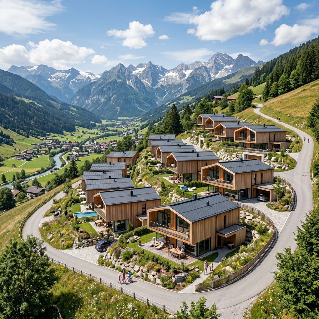 Einfamilienhaus-Siedlung "Sonnenhang" in Österreich