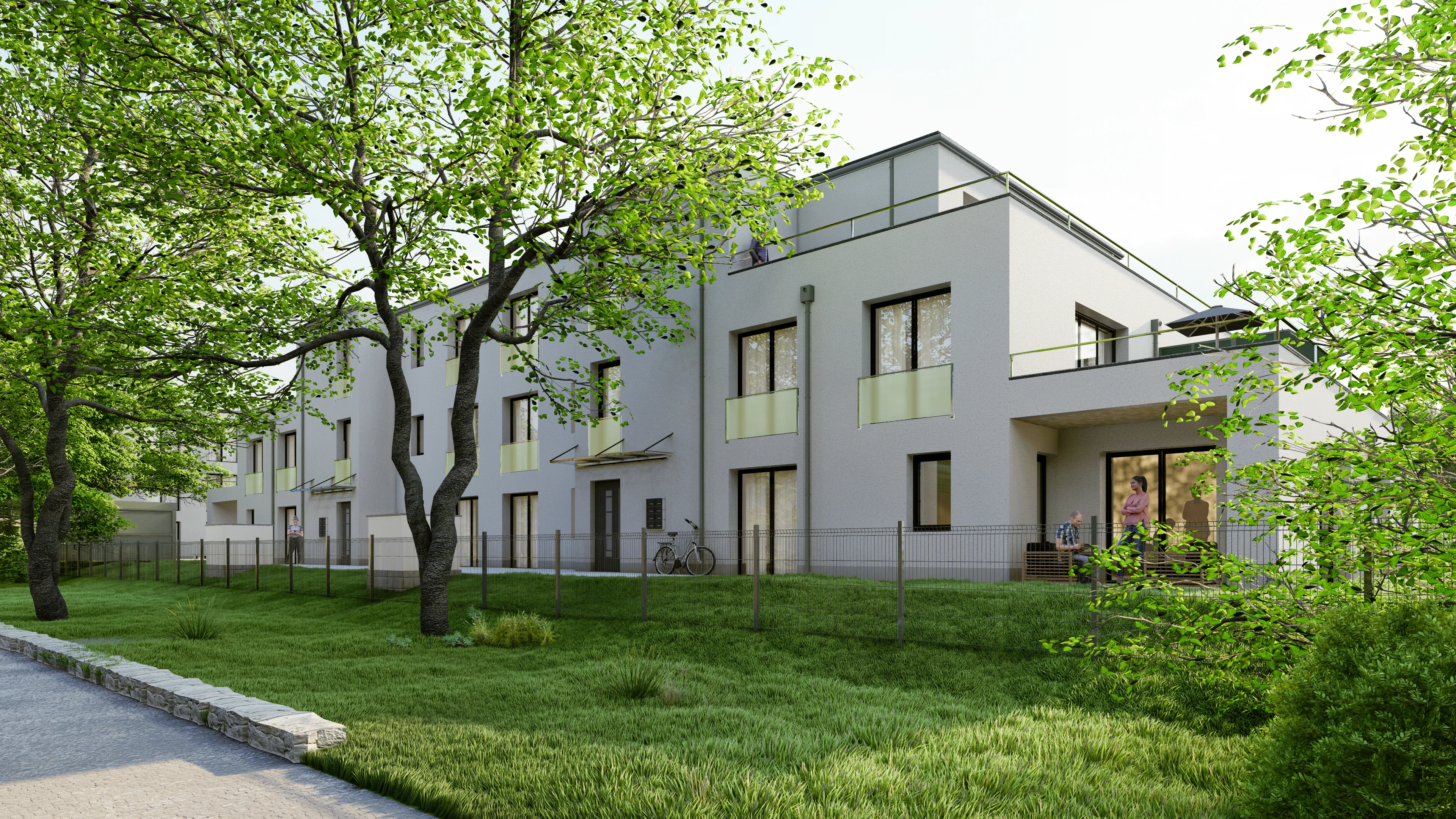 Modernisierung visualisieren - gerenderte Rückseite nach Umbau
